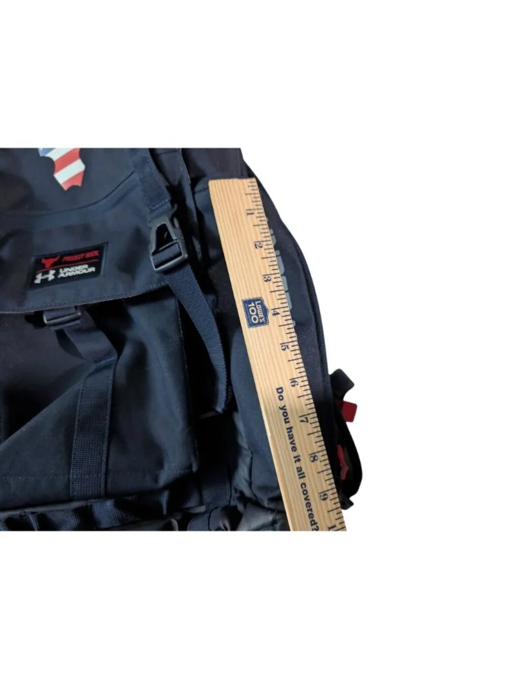 UA Project Rock Freedom Regiment Backpack Brahma Bull USA Flag Gym Bag Navy